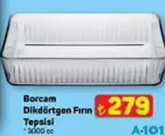 PASABAHCE BORCAM DİKDÖRTGEN FIRIN TEPSİSİ 3000 CC fiyat ve kampanya bilgisi